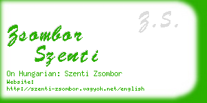 zsombor szenti business card